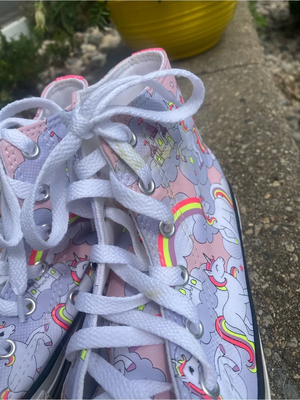 Converse Kids Pink Rainbow Unicorn High-Top Sneakers